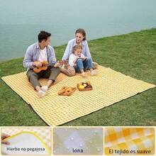Picnic Mat - Yellow Plaid - View 4