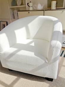 Stretch Jacquard Chair Cover, Full Coverage Sofa Cover, Multi-Color Options Universal Home Chair Cover, All-Season Use, Wear-Resistant Stain-Resistant Cat Paw Pattern, Thickened Dust-Proof, High Elasticity Sofa Cover - White - View 7