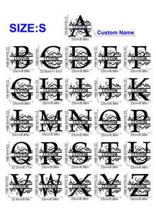 1 Fine Metal Art Logo - Personalized Last Name Logo, Name Design, Home Decoration With Custom Initials Thumbnail, Classic Style, Wall-Mounted Wall Art Decoration For Theme Parties, Perfect Heartfelt Gifts For Friends And Family