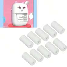 10 Rolls Printable Paper Rolls Mini Printer Paper Thermal Label 57 X 25mm White Printable Heat Sensitive Thermal Paper Rolls - Multicolor - View 4