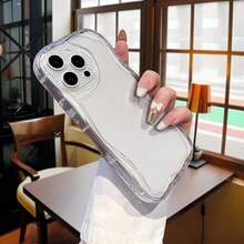 1个透明米色条纹材质手机壳，兼容苹果/三星/小米/红米/Infinix/vivo/Oppo，国际版，非国内版 - 無色 - 查看 6