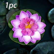 6 Pezzi Fiori Galleggianti A Loto E Ninfea A Led Impermeabili Per Decorazione Piscina, Lampada Notturna A Colori Cambiante, Può Essere Usato Per La Decorazione Di Desideri, Fiumi O Piscine