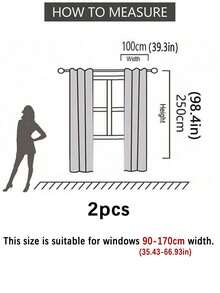 1pc Simple Pink Blackout Curtain, Heat Insulation For Bedroom - Pink - View 26