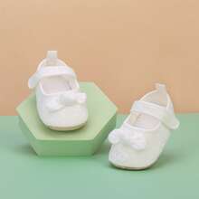 Infant Baby Girls Shoes Non-Slip Soft Soled Lace Bowknot Flats Toddler First Walker  Princess Shoes