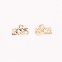 mengjiale 40pcs Retro Alloy Jewelry Accessories, Multicolor 2025 & 2026 Year Charms, Suitable For DIY Jewelry Making