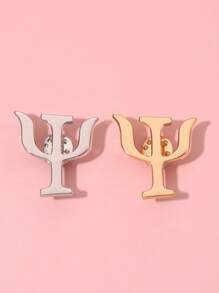 1 pieza Broche decorativo con diseño de personaje de caricatura y texto en inglés para niños