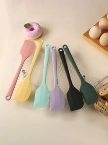 1 pieza (9,4 pulgadas) Espátula de silicona sin costuras, resistente al calor, raspador suave de cocina, espátula para revolver crema, para cocinar y hornear