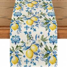 Italian Lemon Summer Table Runners - Party Holiday Kitchen Vanity Decor - Housewarming Gift For Women & Couples