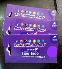 SIM CARD AXIOS PARA PORTABILIDAD INCLUYE PAQUETE DE 30 DIAS - Morado - Ver 3