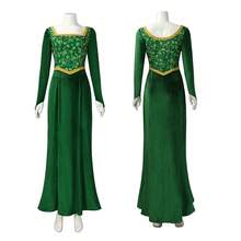 Monster , Princess Fiona Cosplay Costume, Princess Fiona Green Long Dress, Cosplay Costume Halloween, Party Dress