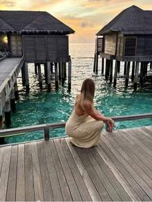 Sexy Backless Mermaid Dress – Sparkly Sleeveless Bodycon Evening Gown - 金色 - 查看 4