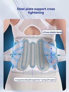 حزام دعم الظهر والخصر بقماش تبريدي،شريط عريض وتثبيت مأمون من النسيج المطاطي للراحة الإضافية، اكسسوارات صالة الجيم،فاجاس لومبيرس - رمادي - مشاهدة 4