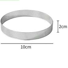 1 件银色圆形不锈钢挞圈模具法式甜点慕斯蛋糕水果挞模具适用于家庭聚会烘焙工具 - 銀色 - 查看 13