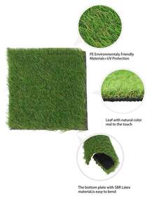 6pcs Artificial Green Lawn,Artificial Panel,Football Field Lawn,High Density,Green Grass With Yellow Grass,25*25cm(9.84inch),Pool Decoration,Garden Decoration,Carpet Lawn,Simulation Plants,School Dormitory Office Decoration,Outdoor Party Event Holiday Birthday Party Decoration,Home Doorway Hotel Dining Room Living Room Bedroom Wedding Banquet Kitchen Garden Decorations,Spring Summer Decoration,Garden Decor,Outdoor Plant,Gardening,Fake Flowers - Multicolor - View 1