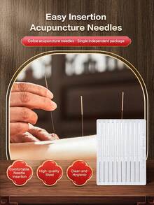 Cofoe 100 支体针针灸简单实用多功能一次性针灸针中医理疗针 - 銀色 - 查看 3