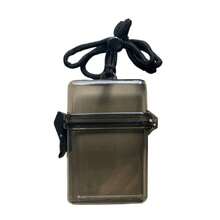 Caja de almacenamiento transparente de 3 pulgadas, soporte para sesión fotográfica con cuerda, estuche impermeable para tarjetas, caja cuadrada para exteriores a prueba de polvo, caja de almacenamiento de fotos - Gris - Ver 1