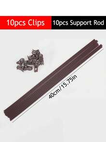 10 piezas/20 piezas Soporte para plantas de alambre de hierro con forma de vid y pinza para flores, poste de soporte para flores y plantas antialogamiento, pilar para plantas, marco de enredaderas, horticultura, fijación, planta en maceta - Soporte verde con diseño de mariposa hecho a mano, pinza para tallos de orquídeas, soporte para plantas, pinza de plástico para enredaderas, crecimiento de flores, pinza para ramas verticales, pinza de soporte para plantas de jardín