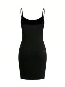 Abito da donna alla moda con spalline a bretella, vestibilità slim, adatto come indumento esterno o lingerie, stile casual