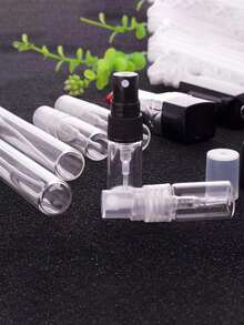 Refillable Black Transparent Perfume Spray Bottle, Fine Mist, Mini Perfume Refillable Spray Bottle, Cosmetic Essence Water Storage Container, Perfume Bottling, Perfume Spray Pump Box, Mini Pocket Perfume Spray, Refillable Perfume Dispenser Transfer Tool (2ml/3ml/5ml/10ml), Travel Essential, Perfume Essence - Black and White - View 8