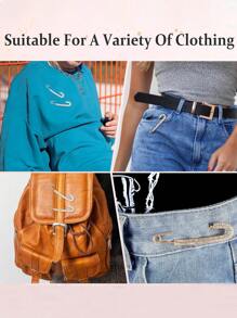 1/2/4pcs Rhinestone Brooch For Women Girls Gold Silver Color Safty Pin Brooch Lapel Pin Badge Sweater Dress Clothing Decor Hat Accessories