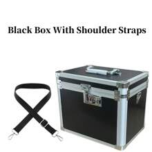 Caja de almacenamiento con candado de aleación de aluminio, caja de herramientas portátil/de hombro con contraseña 2 en 1, estuche para instrumentos, organizador de documentos con acolchado, protección para teléfono, fotos, joyas, cosméticos, documentos, tarjetas, herramientas, accesorios de vacaciones y viajes de verano, accesorios escolares, bolsa de graduación