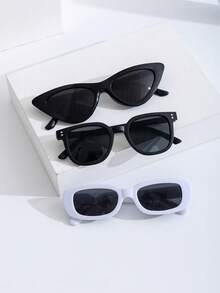 3pcs/Set Children's Fashion Glasses Sets, Minimalist Design With Various Styles And Color Combinations, Suitable For Daily Use, Outdoor, Spring Tour, Camping, Travel, Photography - Multicolor - View 5