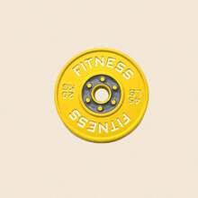 1PC Creative Dumbbell Plate Brooch - Gym & Fitness Themed Metal Pin Badge For Clothes, Bags, Hats, Perfect Gift For Workout Dress Accessories Pin For Clothes Bag Charm School