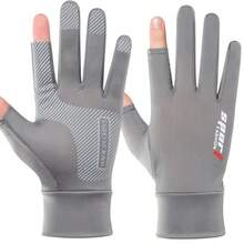 1 Pair Cooling Breathable Anti-Slip Fingerless Gloves, Touchscreen Fishing Gloves, Suitable For Fitness, Cycling, Driving, Rowing, Biking, Baseball, Badminton