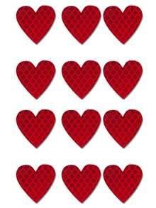 6 piezas/12 piezas Pegatinas reflectantes con forma de corazón para automóviles, calcomanías reflectantes que brillan en la oscuridad, adecuadas para motocicletas y vehículos eléctricos - Multicolor - Ver 2