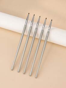 RANCAI 1/2/4/6/8支装眼线晕染刷扁平眼线刷，适用于眼影刷，迷你眼线刷，适合粉状、凝胶状、膏状、液体遮瑕膏，可用于晕染眼部轮廓、提亮眼角，是女士节日礼物的理想之选。另有眉刷、眼影刷等多种用途。