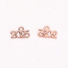 mengjiale 40pcs Retro Alloy Jewelry Accessories, Multicolor 2025 & 2026 Year Charms, Suitable For DIY Jewelry Making