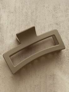 4pcs/1pc Elegant Simple Square Large 10.5cm/4.13in Black White Khaki Brown Plastic Hair Claw Clip, Versatile Casual Party Work Vacation Hairstyle Hair Accessories Hair Clips Hair Jaw Clip Hair Clamps Hair Clutch Hair Catcher Clip Fall Winter - Multicolor - View 3