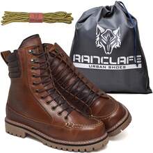 Ranclafe Men's Nubuck Leather High-Top Ankle Boot Comfortable And Durable - Mocha Brown - View 7