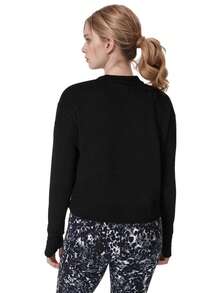 Sweaty Betty After Class Crop Sweatshirt - Black - Black - View 2