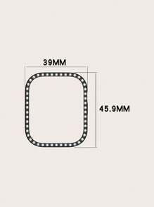 1 pieza Funda protectora con una de cristales de unicolor y estilo casual, a prueba de arañazos compatible con el reloj inteligente Watch Fit 3