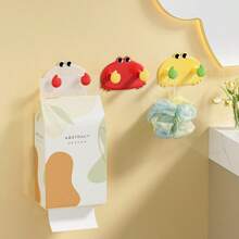 Crab Shape Wall Hooks - No Drilling Required, Strong Load Bearing, Damage-Free Hanging For Clothes, Applicable To Sticky Doors, Multipurpose Towel And Key Racks