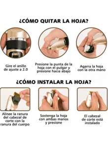 DeTODO Kit De Máquina Cortadora De Pelo Para Mascotas. Incluye 11 Piezas
