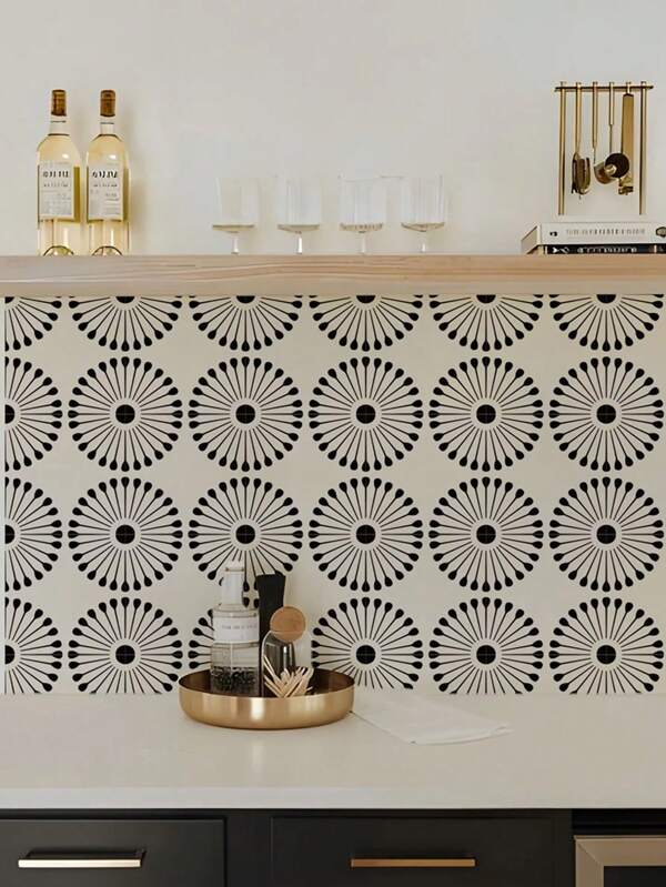 7.87x7.87in 10pcs/Covered Around 4.31 Ft² Peel And Stick Frosted Vinyl Tile Transfer Decal, Self-Adhesive Tile Transfer For Kitchen Bathroom Home Decor Transfer