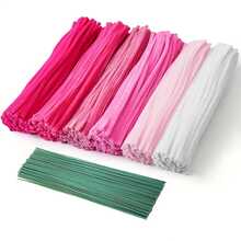 600 piezas de limpiapipas de colores variados y 50 tallos de flores con un conjunto de tutoriales paso a paso para manualidades, suministros de artesanía, regalos para el Día de San Valentín y el Día de la Madre, decoración del hogar, decoraciones navideñas con tallos de chenilla, decoraciones para eventos festivos, proyectos de manualidades con limpiapipas para adornos de regalos navideños y diseño de embalaje de lujo, suministros de artesanía con limpiapipas, paquete de materiales DIY hechos a mano - Multicolor - Ver 17