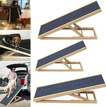 Royalswill Solid Wood Dog Ramp, Non-Slip Ramp, Ribbed Carpet Ramp 70-100cm Size Options, Convenient And Transportable For Dogs Ideal For Sofas, Beds, Chairs Or Cars Folds Flat, Slides Under Sofa - CWPT-100 - View 2
