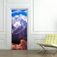 Nature Landscape Door Sticker Forest Beach Castle 3D Vinyl Removable Door Decor Sticker Wallpaper Room Decor Stickers Home Decor Wall Decor Bedroom Decor Bathroom Decor Room Decor Home Decor Living Room Wall Paper Wall Stickers Wall Papers Kitchen Decor