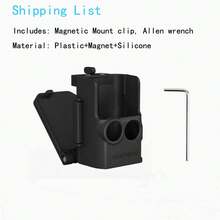 Sunnylife 磁性安装适配器框架适用于 DJI Osmo Pocket 3，磁性底座可调角度多功能桌面支架配件适用于 DJI Osmo Pocket 3 - 黑色 - 查看 2