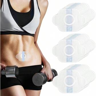 30 件蓖麻油包布，防漏有机贴片自粘蓖麻油肚脐垫贴纸，适用于肩膀肚脐关节，居家旅行的理想礼物