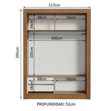 MADESA Bedroom Armoires - Brown - View 4