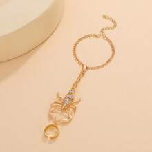 1 pieza Brazalete de estilo europeo y americano de hip-hop con escorpión exagerado para mujeres, estética oscura