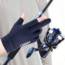 1 Pair Cooling Breathable Anti-Slip Fingerless Gloves, Touchscreen Fishing Gloves, Suitable For Fitness, Cycling, Driving, Rowing, Biking, Baseball, Badminton