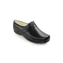 ZAPATO TIPO ZUECO MUJER DE PIEL SUAVE DE PISO DESCANSO CONFORT - Negro - Ver 1