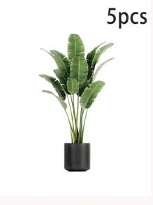 1pc/3pcs/5pcs Tropical Plant Pattern Creative Wall Stickers, Non-Adhesive Wall Decals For Bedroom, Living Room, Entryway, Home Decor, Suitable For Halloween, Christmas, New Year Holiday Decoration