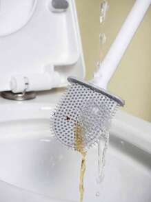 Soft Rubber Toilet Brush Bathroom Cleaning Brush, Crevice-Free Cleaning Brush, Detachable Handle Space-Saving Wall-Mounted Brush, Soft Rubber Toilet Brush Crevice-Free Cleaning Brush