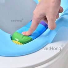 NetHong Child Baby Kids Soft Padded Potty Training Toilet Seat With Handles Toddler UK - Blue - View 7